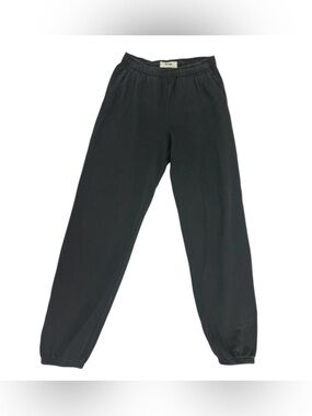 Buck Mason XS Black Faded Sweatpants Cotton Joggers Relaxed Vintage Wash Pocket